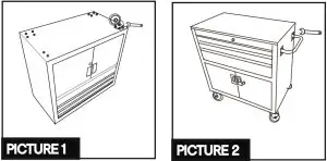 Kmart 43057061 Heavy Duty Tool Trolley with Benchtop - pic