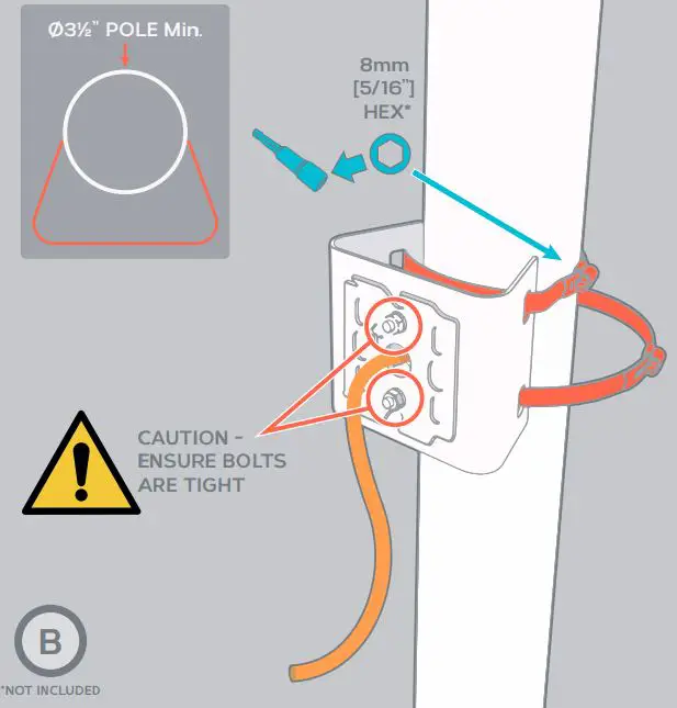 ONCAM C-Series Outdoor Pole Mount Bracker Accessory User Guide - Installation 2