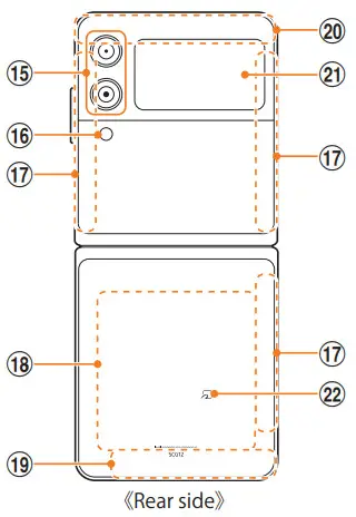 SAMSUNG SCG12 Z Flip3 5G Smartwatch - Name of Parts2