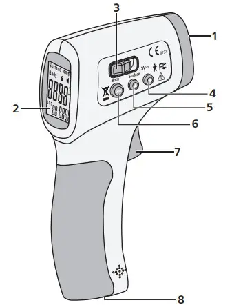 RS-8806S Non-Contact Forehead IR Thermometer - Configuration