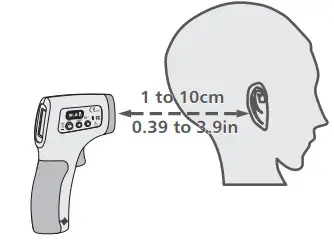 RS-8806S Non-Contact Forehead IR Thermometer - Use 2