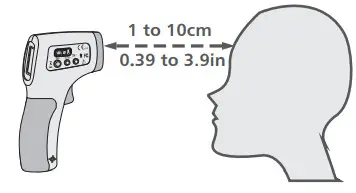 RS-8806S Non-Contact Forehead IR Thermometer - Use