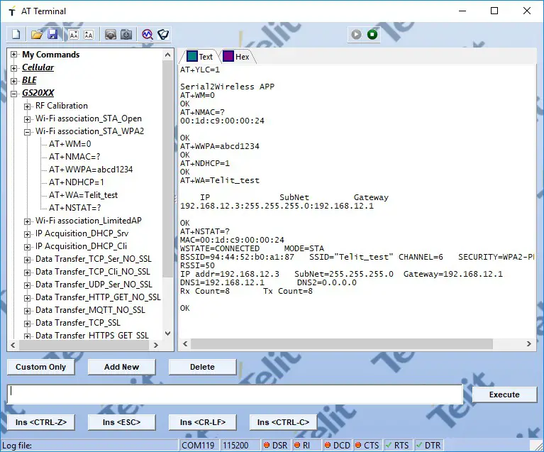 Telit WL865E4 P Evaluation Board - Wireless Operations 1