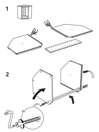 IKEA 602,056.59 METOD Corner wall Cabinet Frame fig5