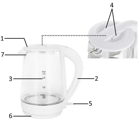 emerio WK-123124.2 Water Kettle Instruction Fig1