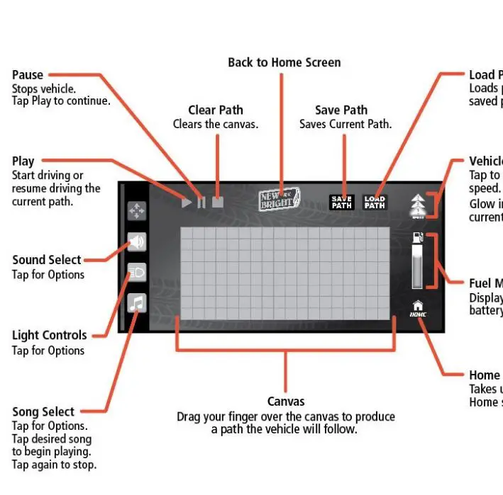 New Bright Industrial 3705HNRR2 Toy Transmitter Instruction Manual - Draw Mode