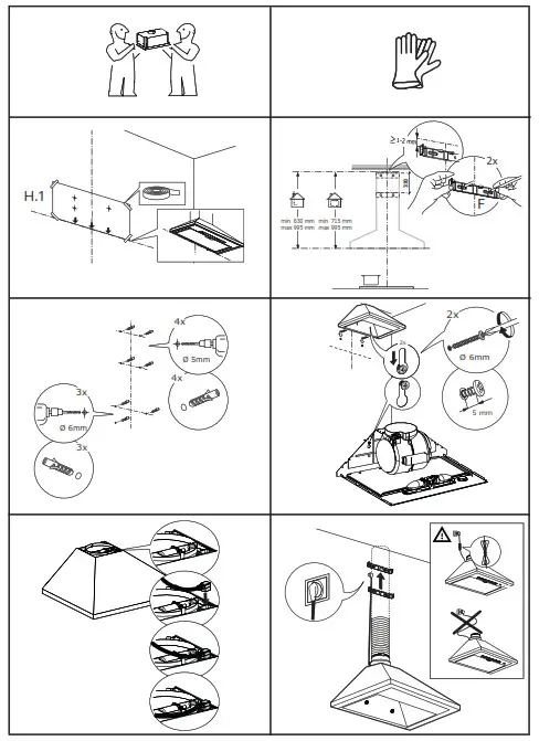 IKEA 003.923.24 RYTMISK Wall Mounted Extractor Hood Stainless Steel 60cm- 2