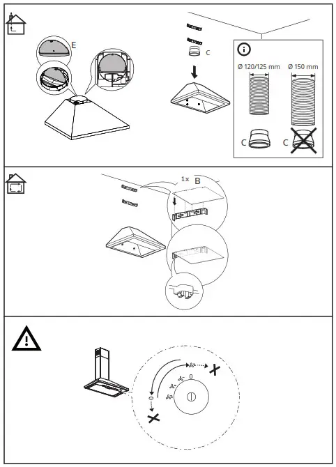 IKEA 003.923.24 RYTMISK Wall Mounted Extractor Hood Stainless Steel 60cm- 3