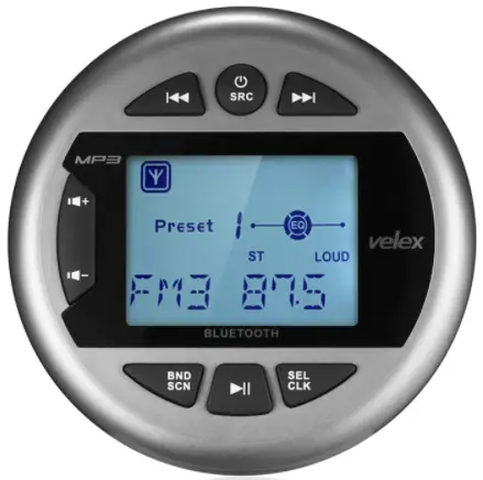 velex VX230 Marine Media Player with Bluetooth