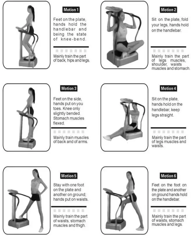 IN 2164 VibroGym inSPORTline Lilly Vibration Machine - EXERCISES 1