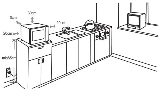 Midea EG820CTB Microwave Oven - Installation
