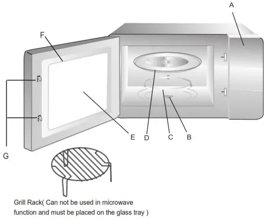 Midea EG820CTB Microwave Oven - Microwave