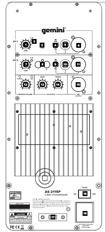 gemini AS Series Powered Active Portable Speaker-2