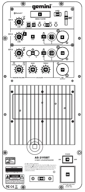 gemini AS Series Powered Active Portable Speaker-3