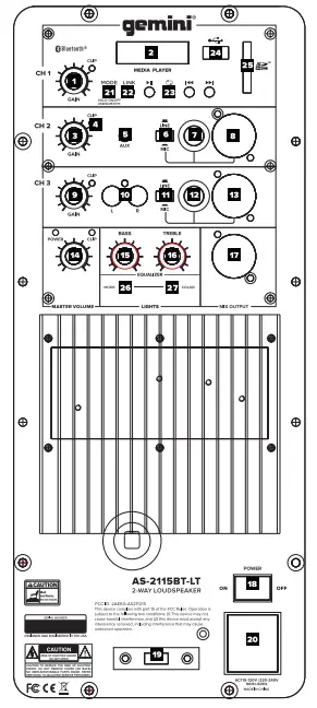 gemini AS Series Powered Active Portable Speaker-4