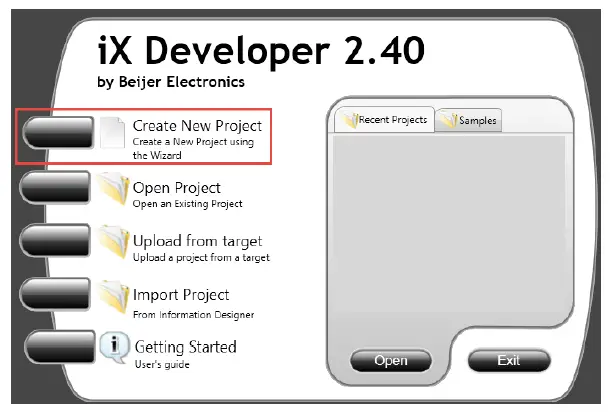 new project in iX Developer