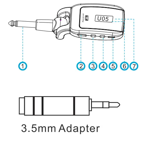 XIAOKOA U12DX Wireless Guitar System 4