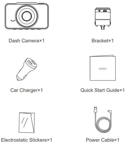 imou S400 Dash Cam 4MP Car DVR Video Recorder - Packing