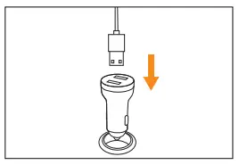 imou S400 Dash Cam 4MP Car DVR Video Recorder - charger