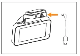 imou S400 Dash Cam 4MP Car DVR Video Recorder - power cable