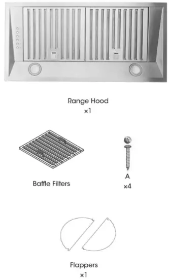 VESTA VRH TORONTO 30SS 30 Inch Toronto Wide Stainless Steel Insert Range Hood - Fig 5