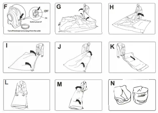 Afoxsos HDMX736 Inflatable Bouncer - TAKE DOWN