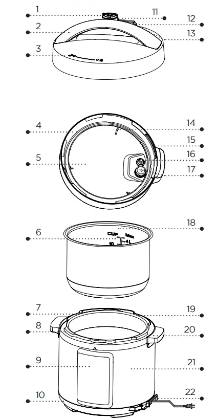Commercial-CHEF-CHP63MS-Electric-Pressure-Cooker-FIG-1