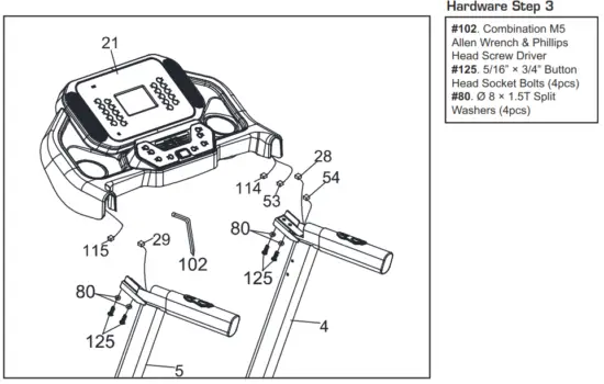 XTERRA FITNESS TRX3500 Folding Treadmill - Console