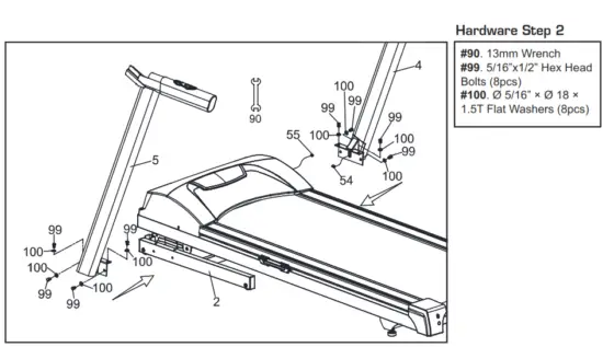 XTERRA FITNESS TRX3500 Folding Treadmill - Uprights