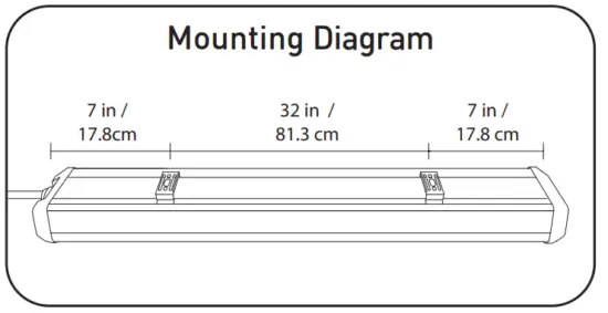 KODA LM030015 46 Inch LED Linkable Shop Light Slim Design with Motion Sensor and Remote Control - CEILING FLUSH 5