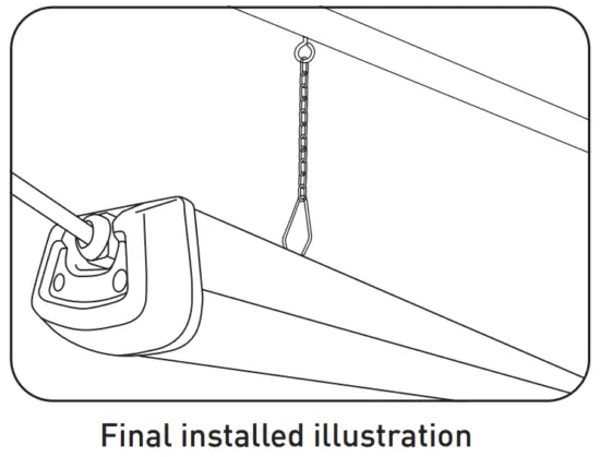 KODA LM030015 46 Inch LED Linkable Shop Light Slim Design with Motion Sensor and Remote Control - CEILING HANGING