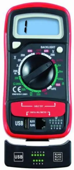 velleman DVM630 Multimeter with USB + LAN Cable Tester
