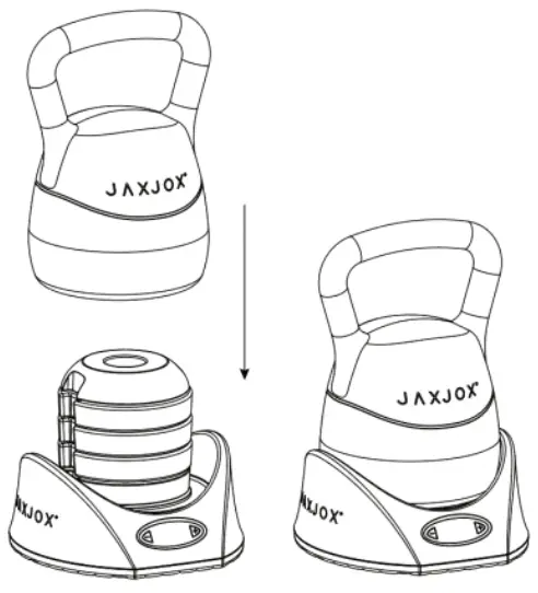 JAXJOX JJ15000 Kettlebellconnect 2.0 Adjustable Kettlebell Cool - fig2