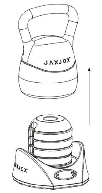 JAXJOX JJ15000 Kettlebellconnect 2.0 Adjustable Kettlebell Cool - fig8