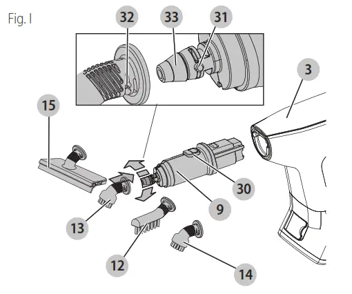 BLACK DECKER BHSM15FX08 Complete Steam Cleaning System - fig i