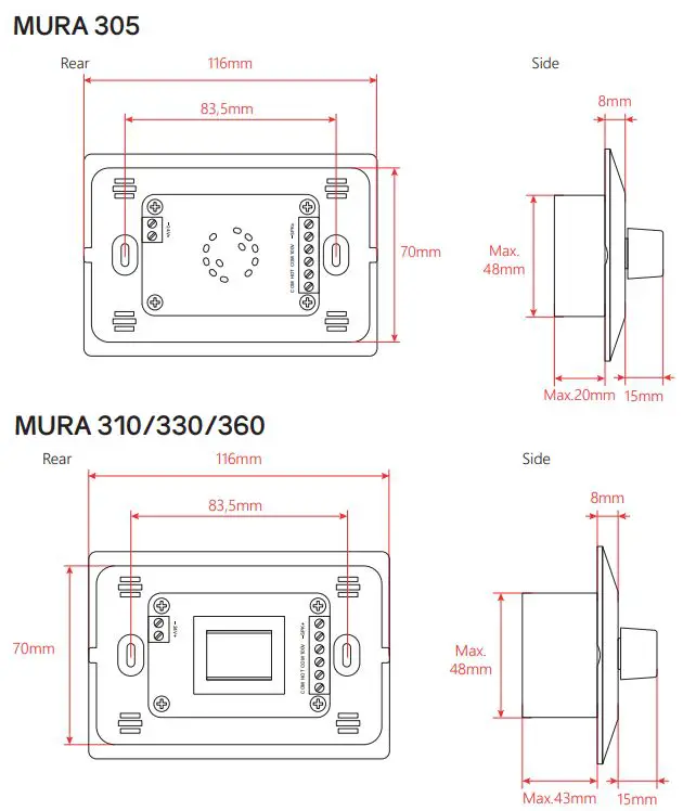HELVIA-Mura-3-Series-Wall-Mount-Volume-Controller-fig-2