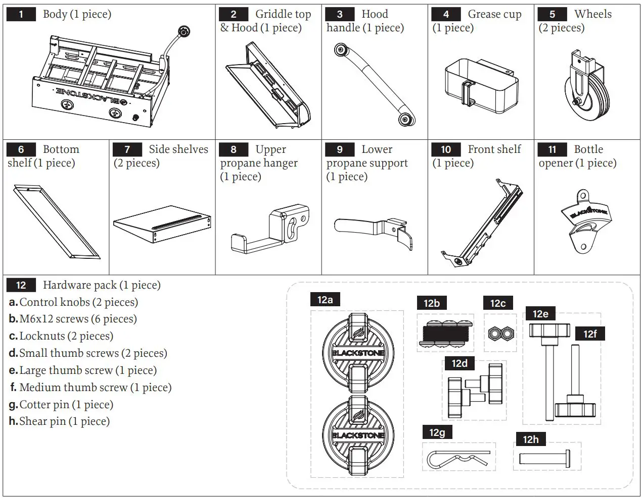 BLACKSTONE 2086 Griddle Electric Air Fryer Hood Owner's Manual - EXPLODED VIEW