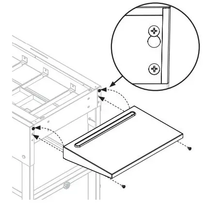BLACKSTONE 2086 Griddle Electric Air Fryer Hood Owner's Manual - Loosen the two (2) M6x12 screws on the right side of the griddle body