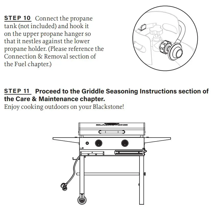 BLACKSTONE 2086 Griddle Electric Air Fryer Hood Owner's Manual - Proceed to the Griddle Seasoning