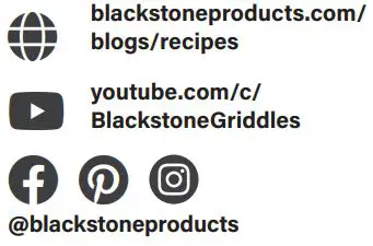 BLACKSTONE 2086 Griddle Electric Air Fryer Hood Owner's Manual - Social media