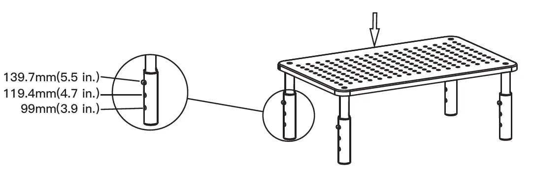 LORYERGO LEMS03 Adjustable Metal Monitor Stand-4