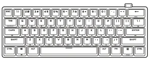 CORSAIR CH-9189014-NA K70 Pro Mini RGB Wireless Mechanical Gaming Keyboard - CORSAIR CH-9189014-NA K70 Pro Mini RGB Wireless Mechanical Gaming Keyboard - racode