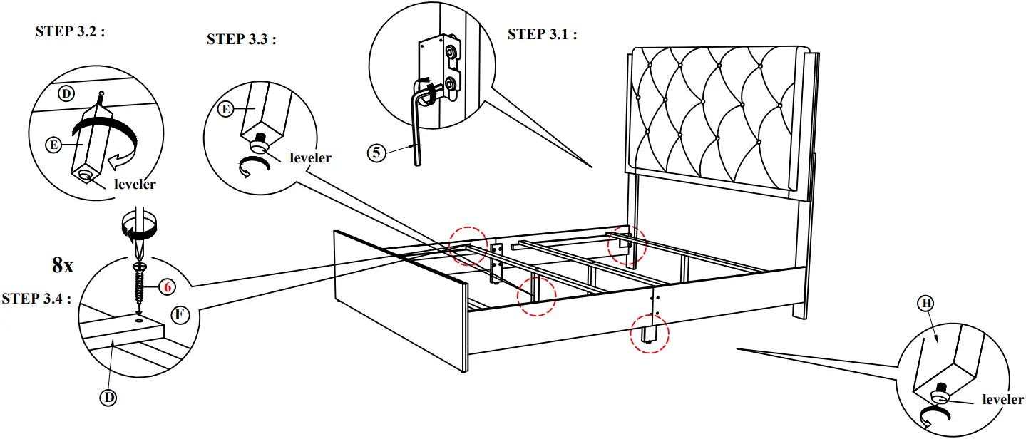 Best Quality Furniture MAD-Q4N Queen Bedroom Set 13