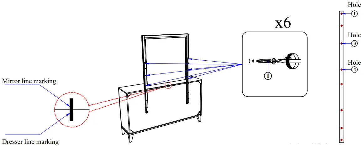 Best Quality Furniture MAD-Q4N Queen Bedroom Set 6A