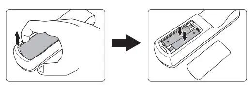 ViewSonic M1 Portable Cinema User Guide - Replacing the remote control battery
