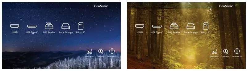 ViewSonic M1 Portable Cinema User Guide - Wallpaper example
