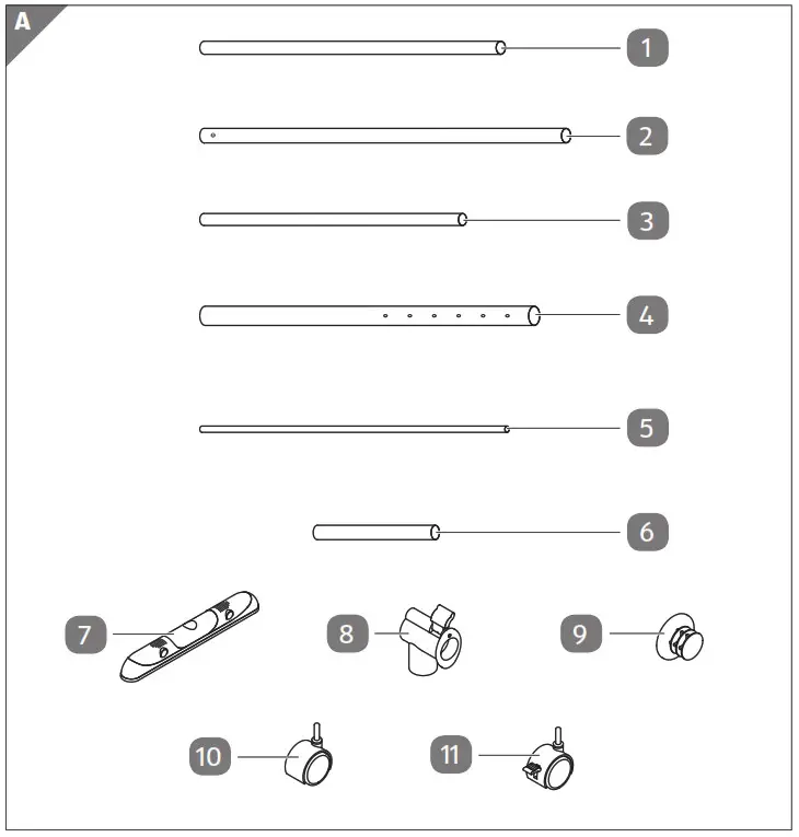 EASY HOME 2 Tier Rolling Garment Rack-Package