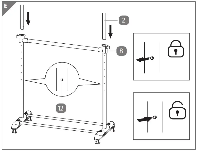 EASY HOME 2 Tier Rolling Garment Rack-Package2