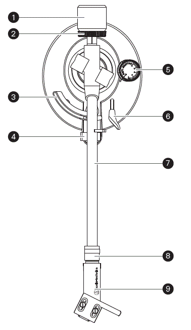 audio technica AT-LPW40WN Belt Drive Turntable fig 3