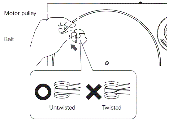 audio technica AT-LPW40WN Belt Drive Turntable fig 5
